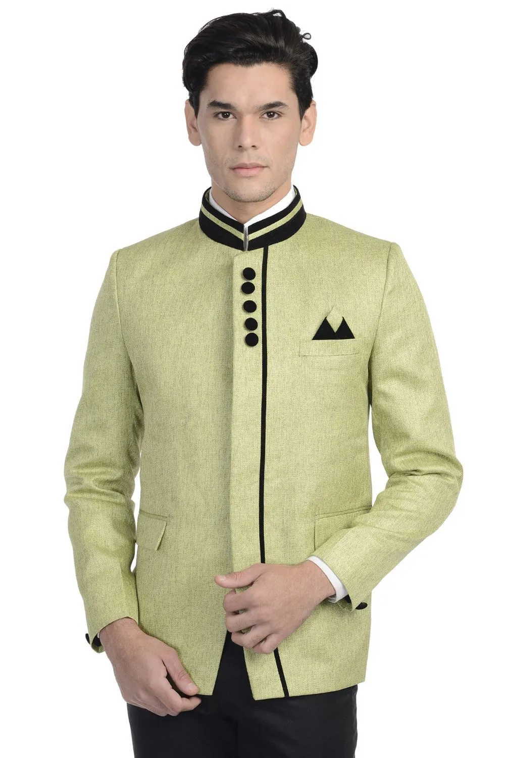 Rayon Green Bandhgala