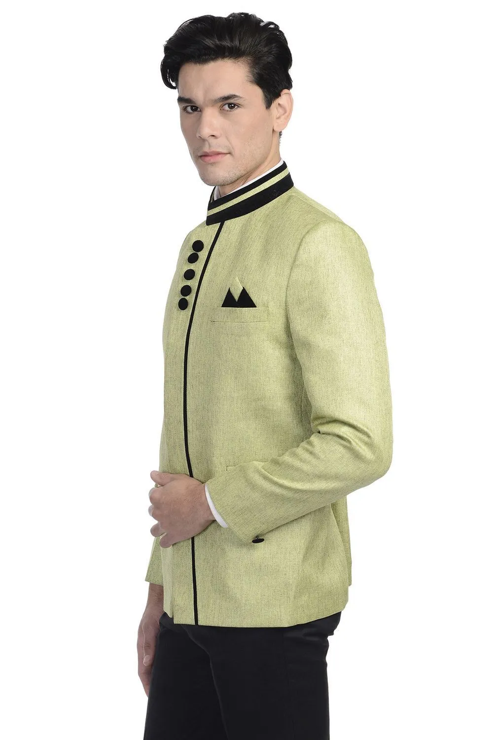 Rayon Green Bandhgala