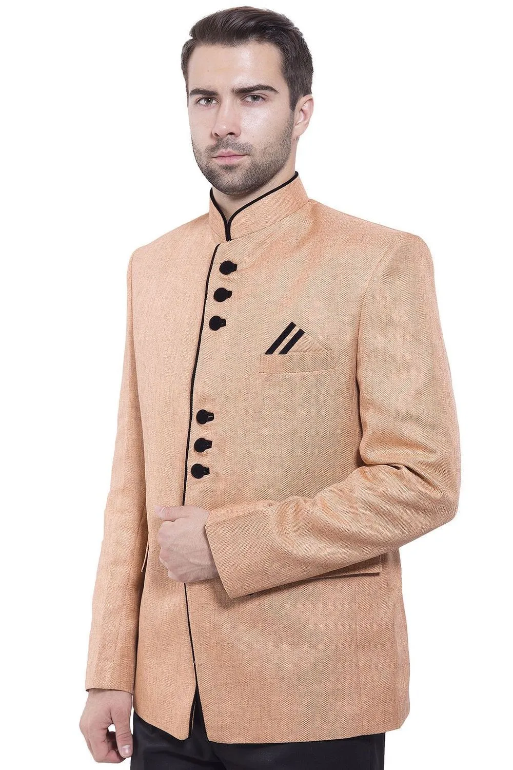 Rayon Orange Bandhgala