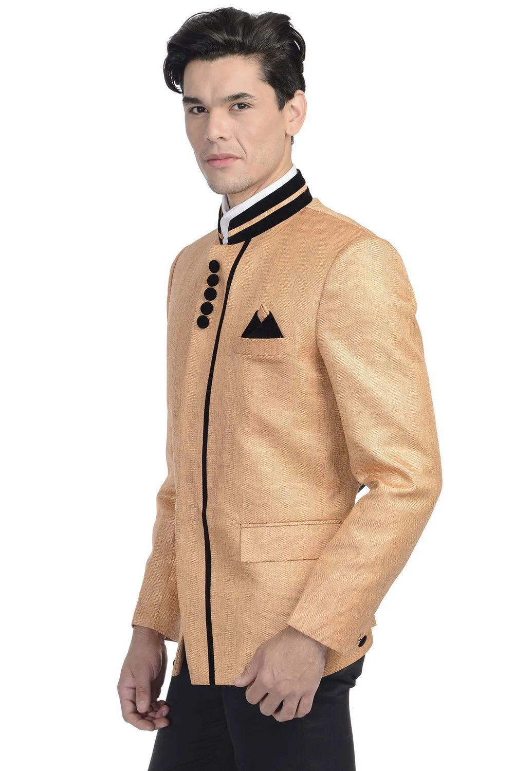 Rayon Orange Bandhgala