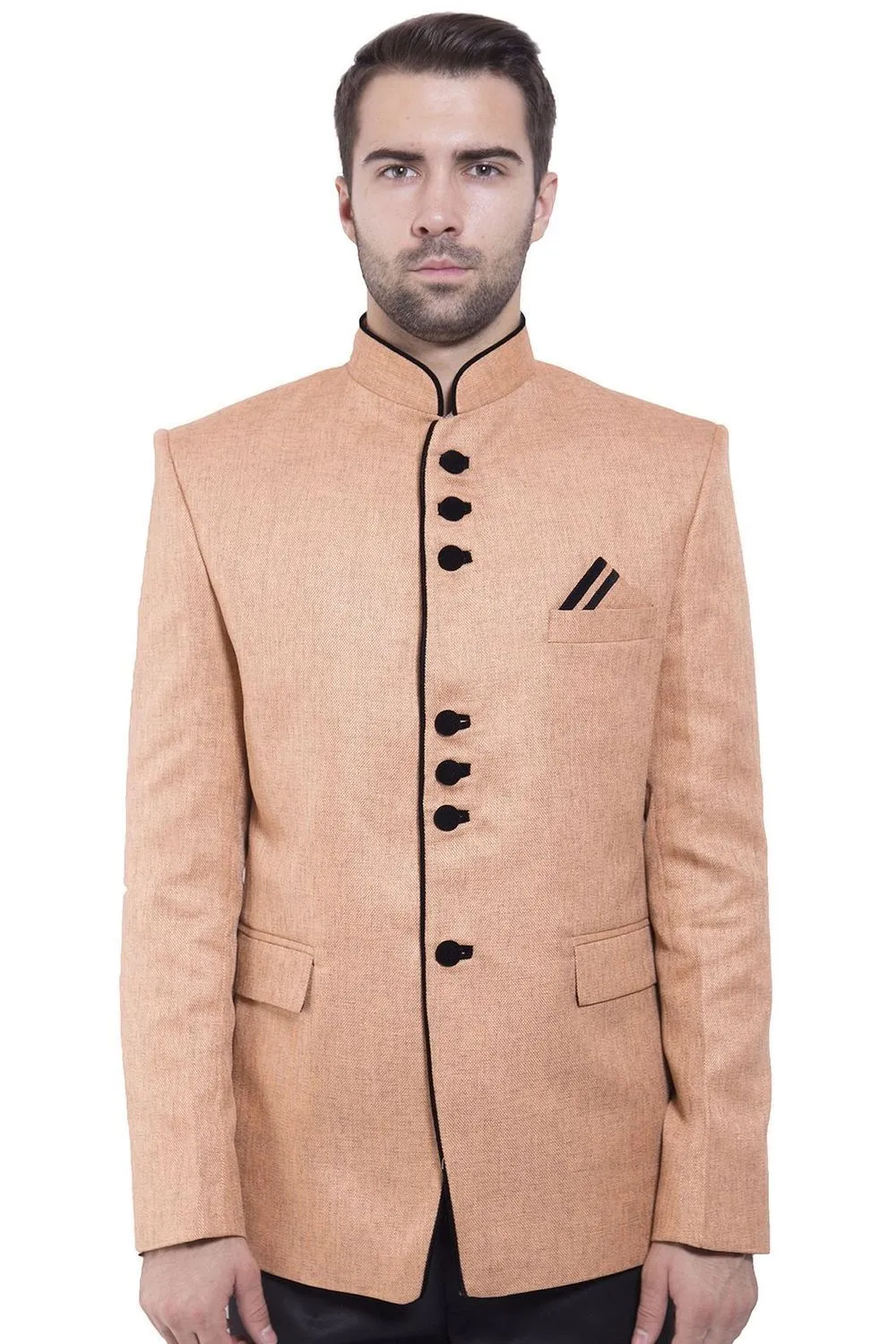 Rayon Orange Bandhgala