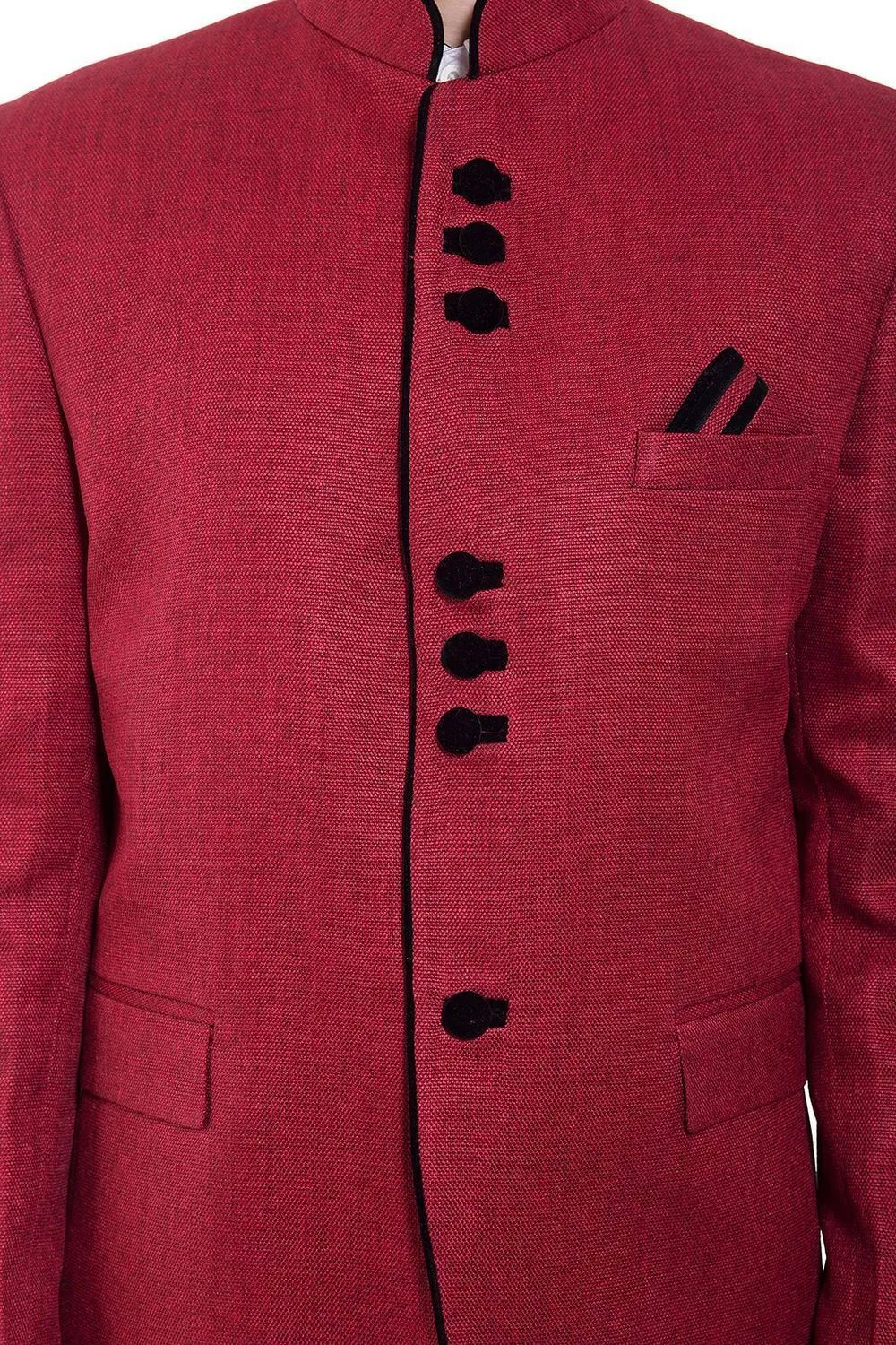 Rayon Red Bandhgala