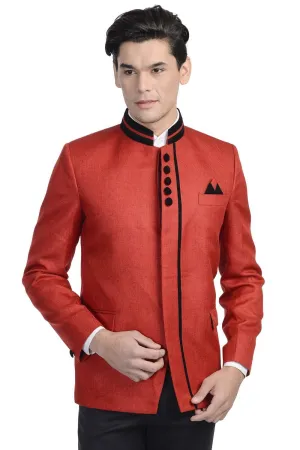 Rayon Red Bandhgala