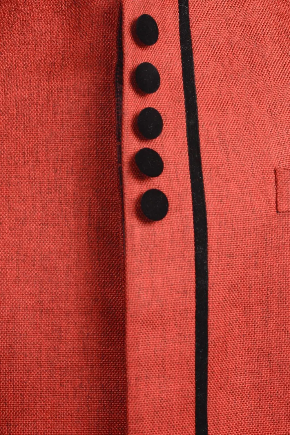 Rayon Red Bandhgala