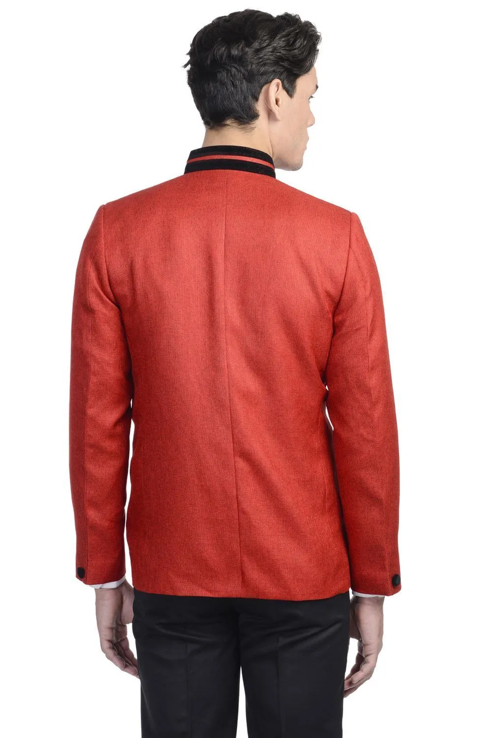 Rayon Red Bandhgala