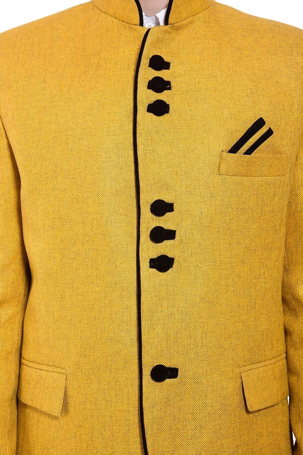 Rayon Yellow Bandhgala