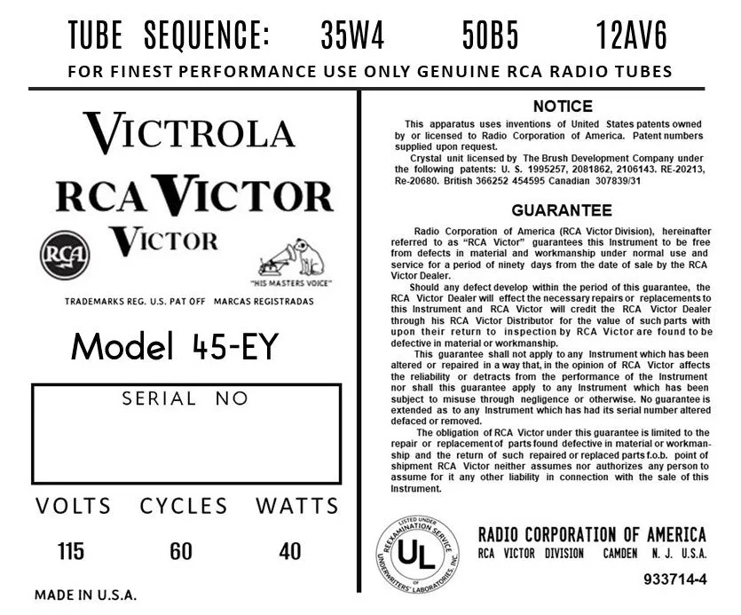 RCA-45EY-CH-132F