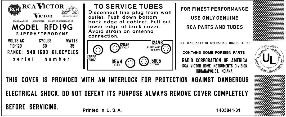RCA-RFD19G