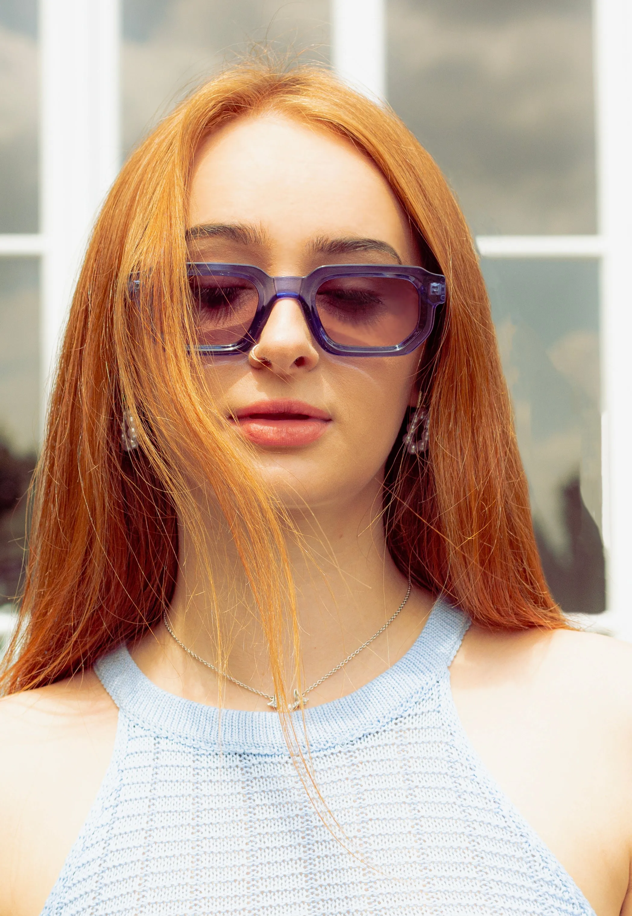 Rectangle Tube Frame Sunglasses