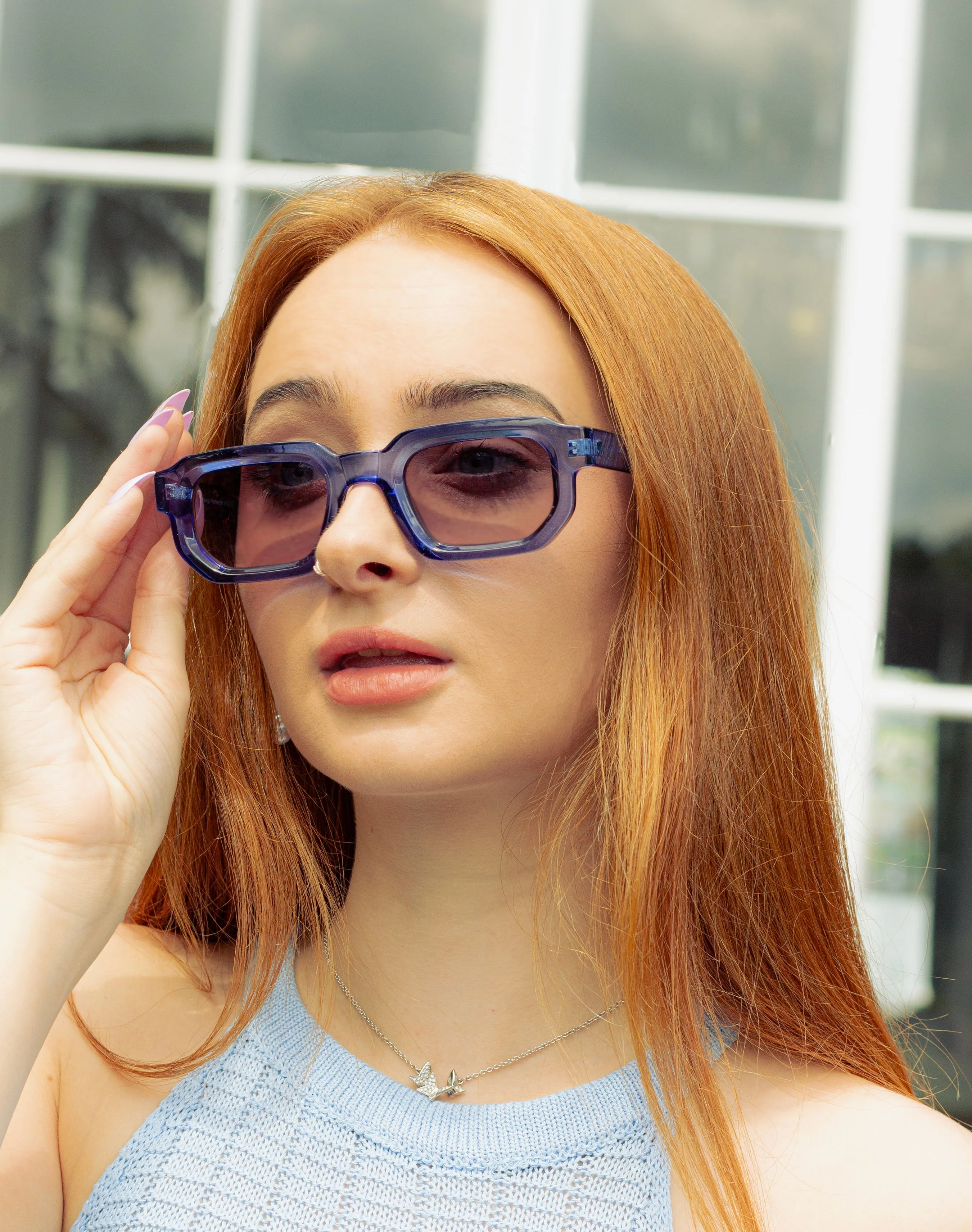 Rectangle Tube Frame Sunglasses