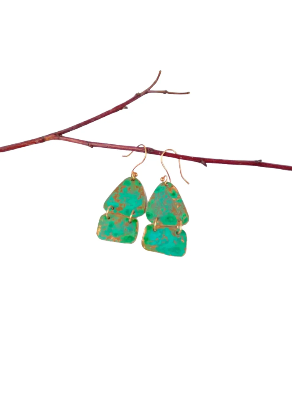 Recycled copper earrings