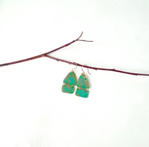 Recycled copper earrings