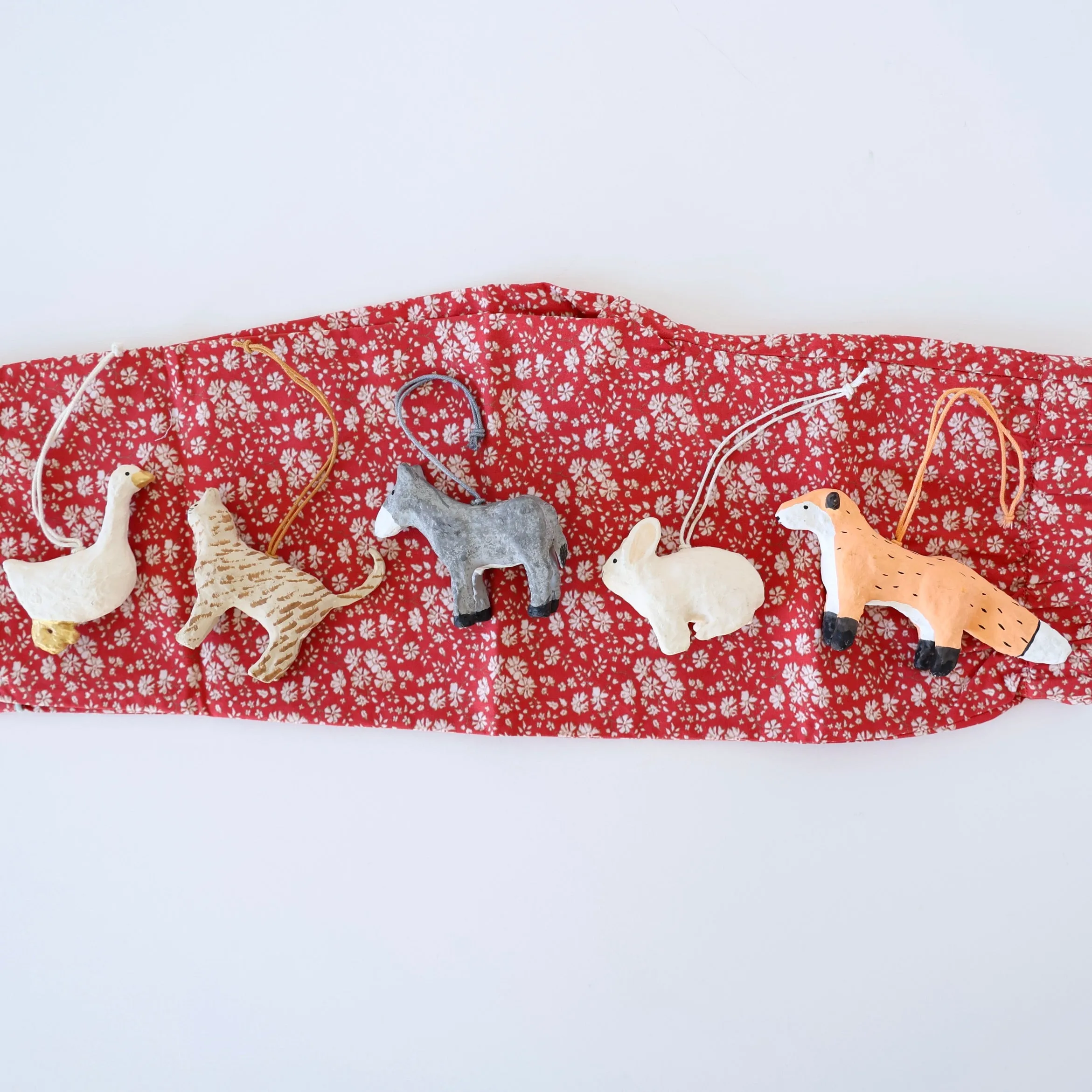 Recycled Cotton Handmade Animal Ornaments