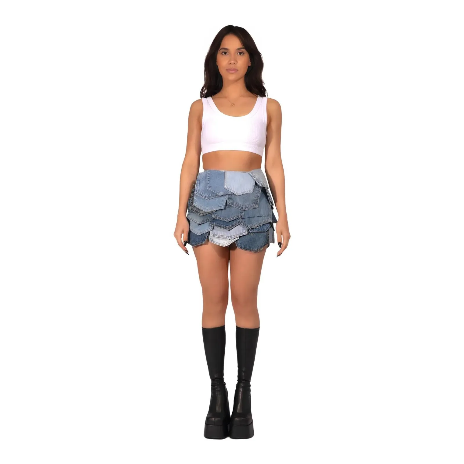 Recycled DNM Cobalt Skirt