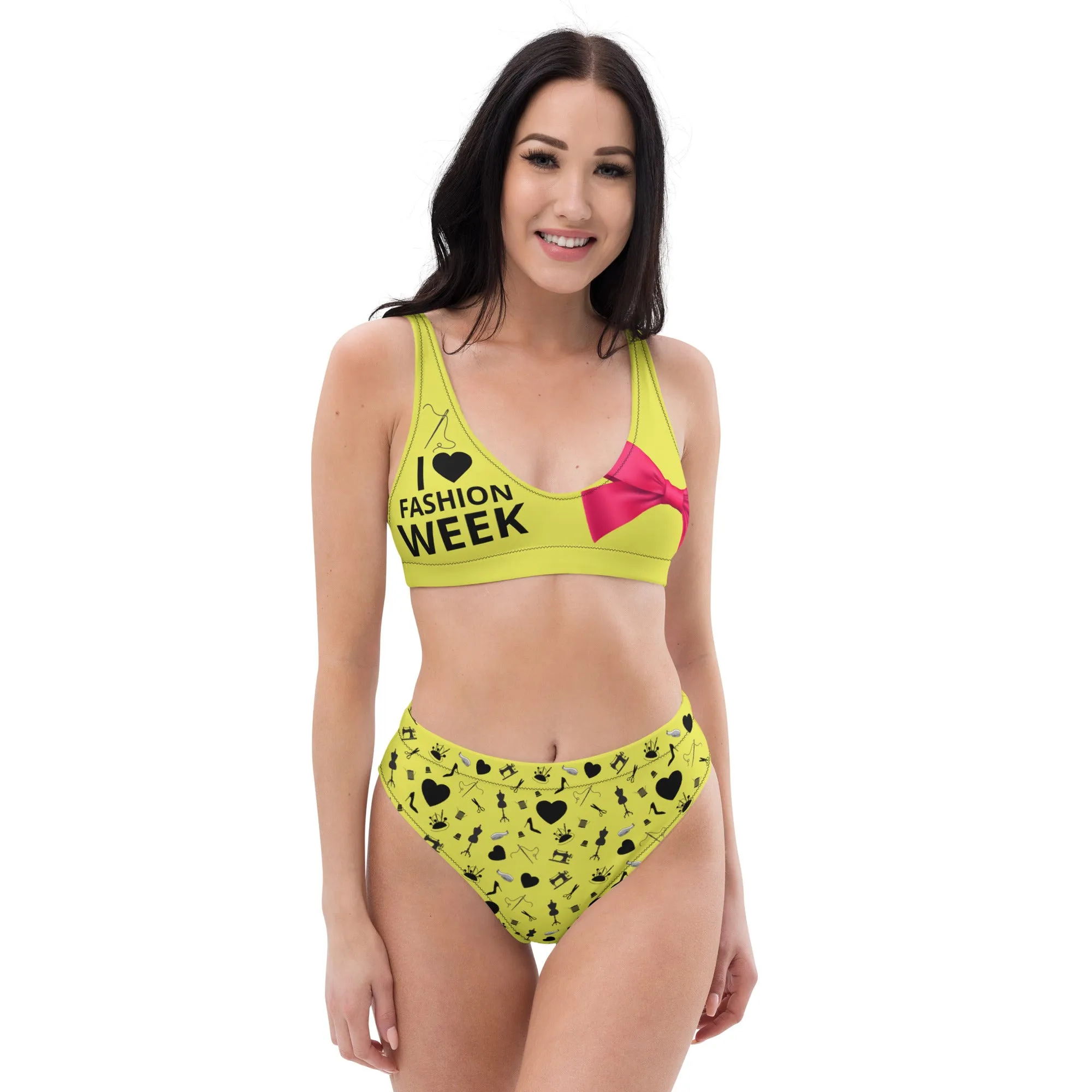 Recycled high-waisted bikini 'Fashion week'