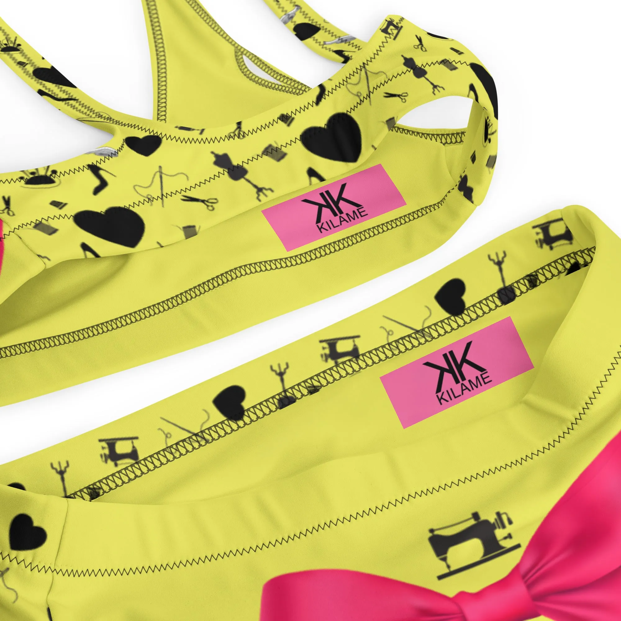 Recycled high-waisted bikini 'Fashion week'