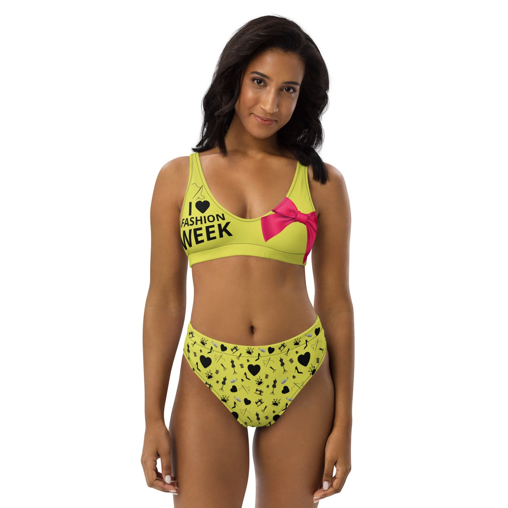 Recycled high-waisted bikini 'Fashion week'
