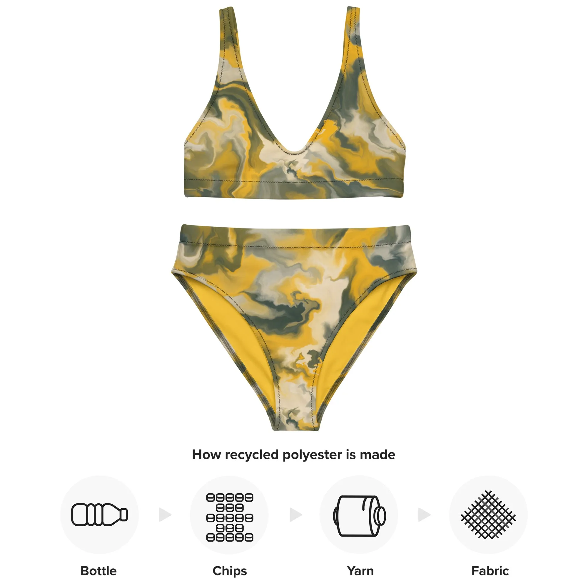 Recycled High-Waisted Bikini - Tie Dye