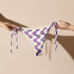 Recycled String Bikini Bottom - Lines