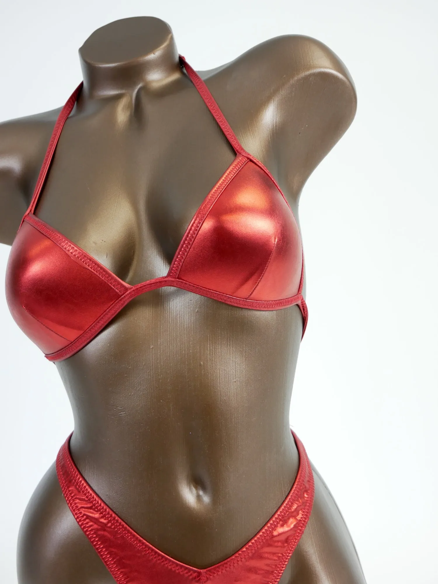 Red Metallic Wellness Posing Suit