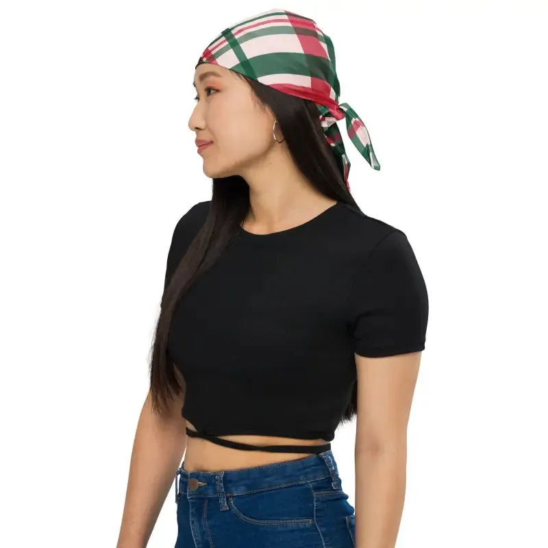 Red Striped Bandana Trendy Fashion Statement