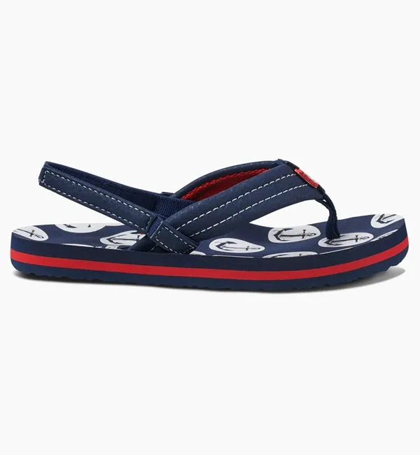 Reef Boys Little Ahi Flip Flops  - Anchors
