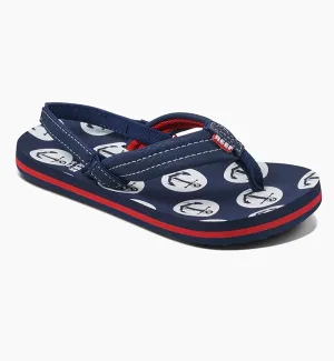 Reef Boys Little Ahi Flip Flops  - Anchors