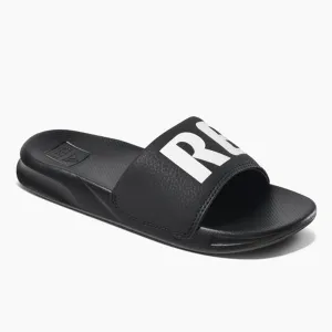 Reef Kids One Slide Sandals  - Black/White