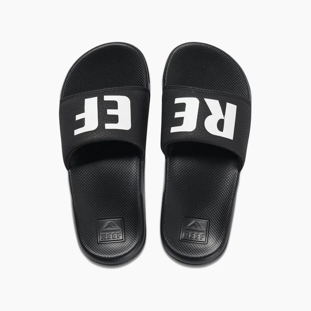 Reef Kids One Slide Sandals  - Black/White