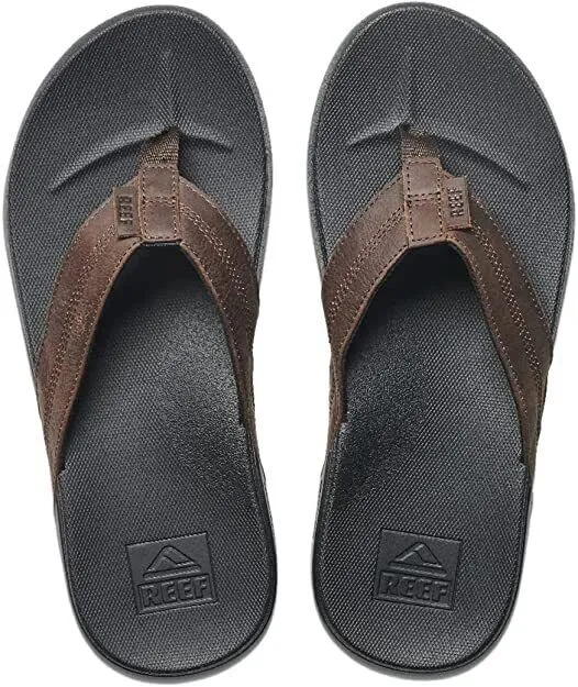 Reef Mens's Cushion Phantom LE Premium Leather Flip Flops