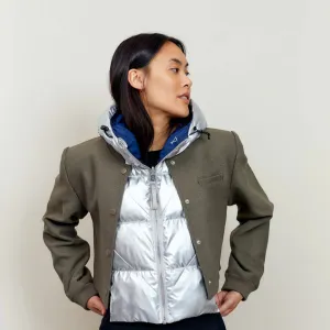 Reversible Pull-on Hood - Silver and Navy Blue by Fudoon