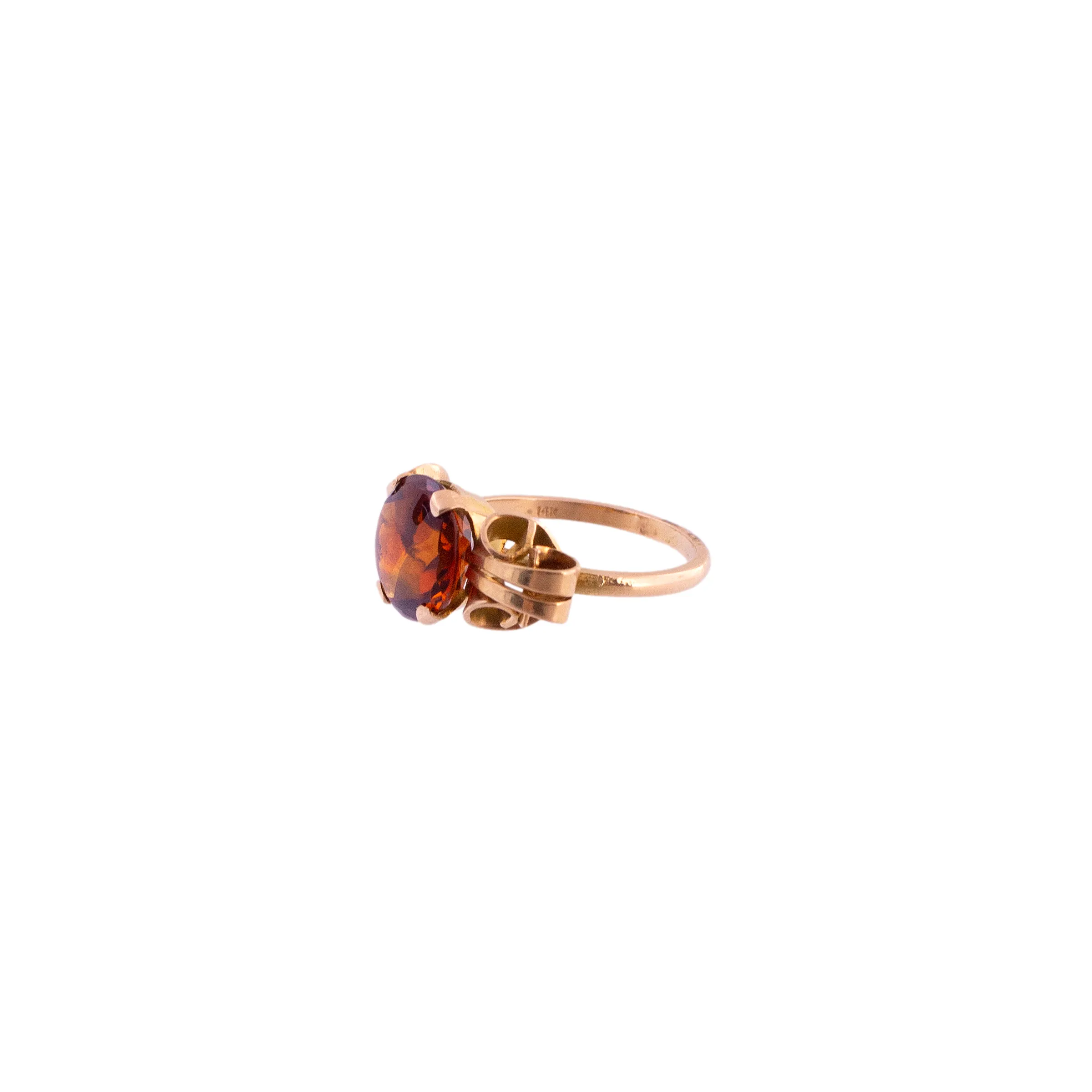 Ribbon Curl Orange Topaz Ring