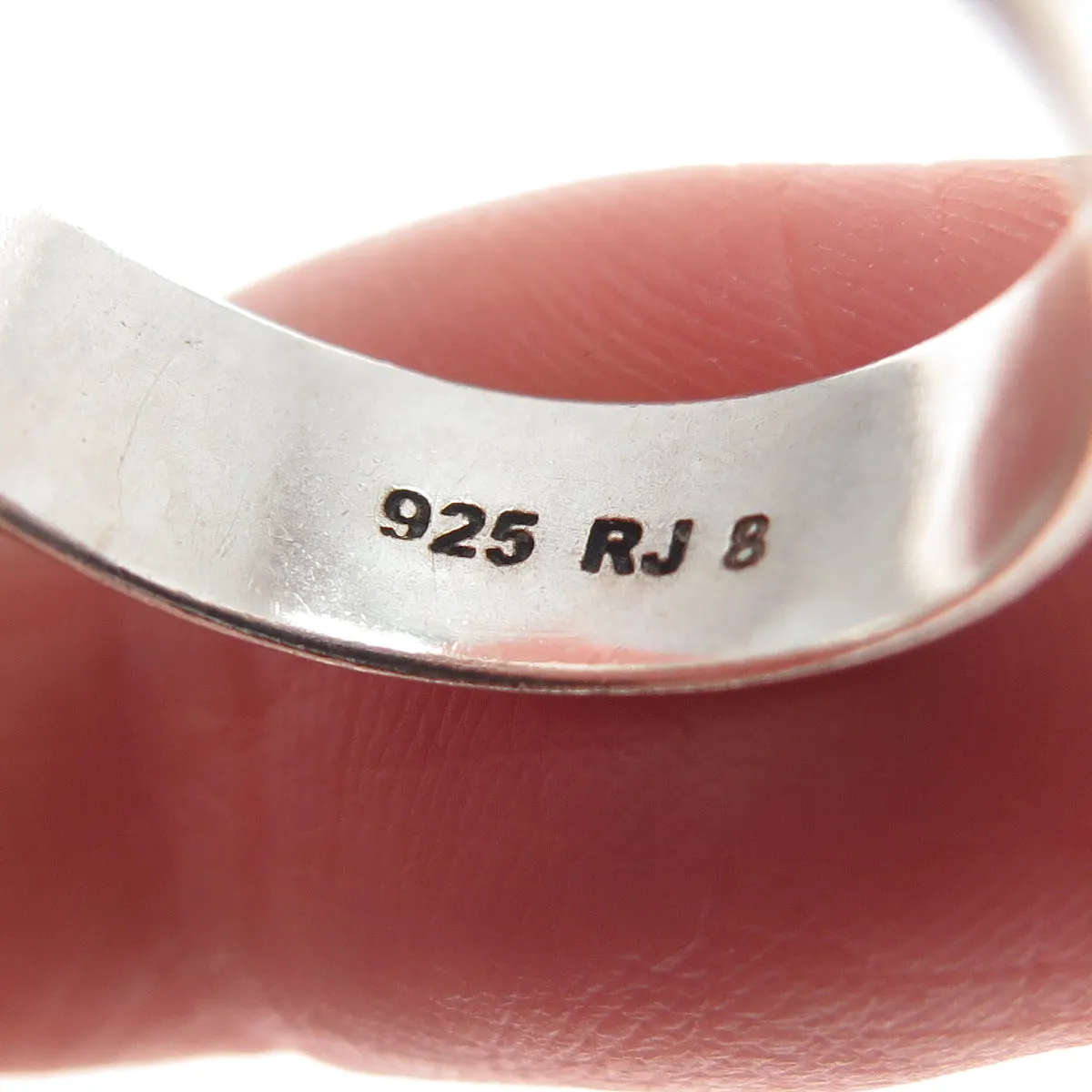 RJ GRAZIANO 925 Sterling Silver Vintage Love Dream Believe Band Ring Size 8.25