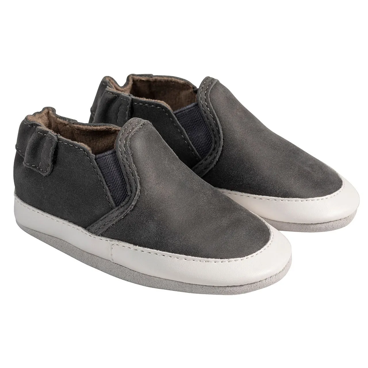 Robeez Liam Basic Soft Soles - Charcoal