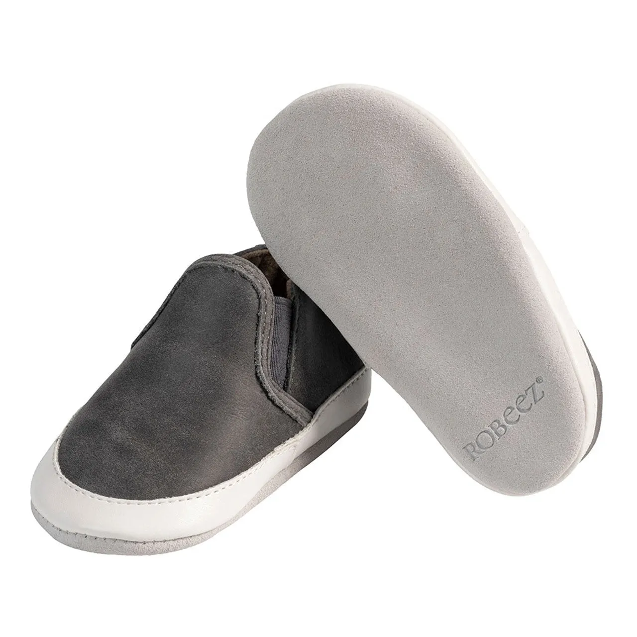 Robeez Liam Basic Soft Soles - Charcoal