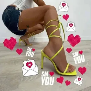 Roman Square Toe Stiletto Sandals