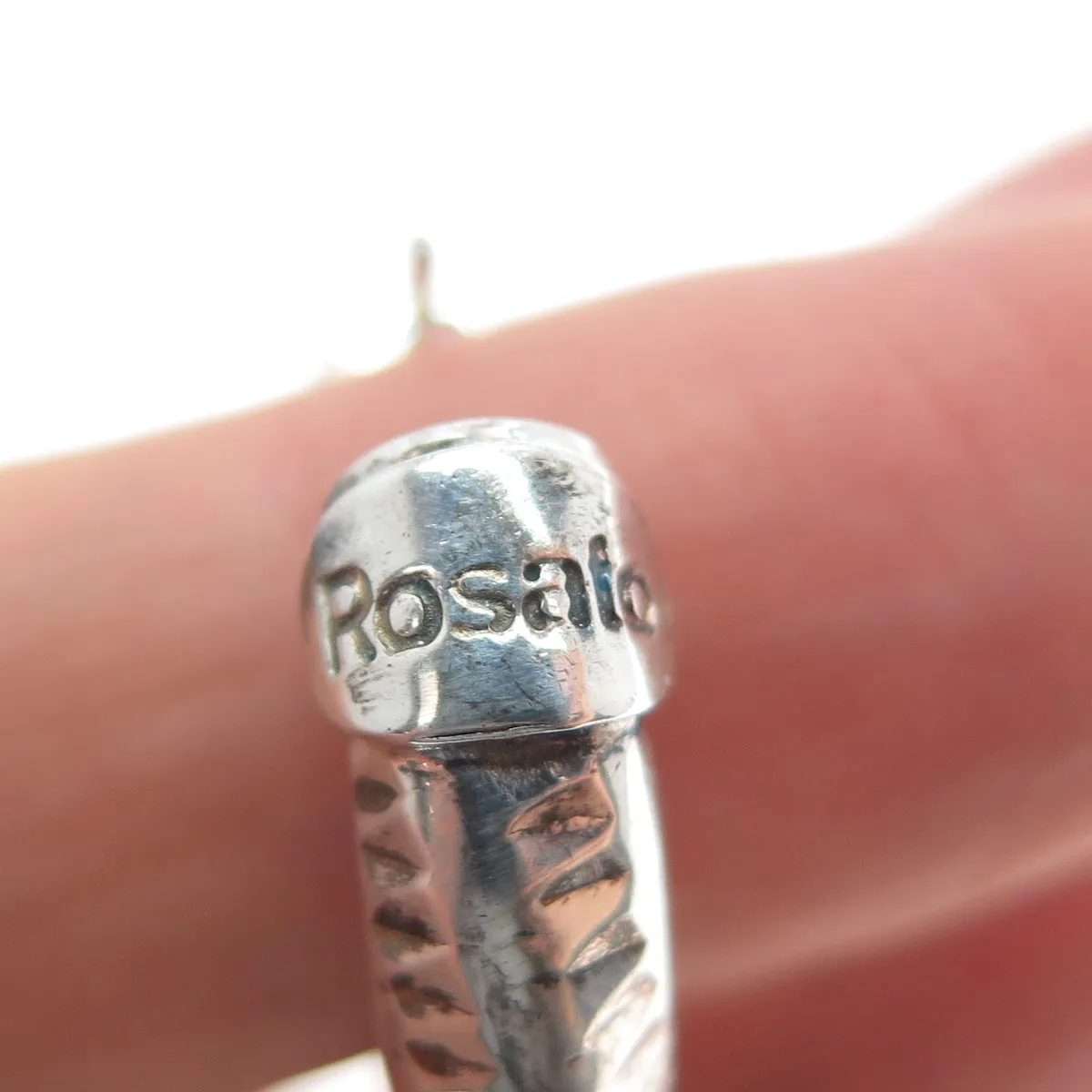ROSATO 925 Sterling Silver Vintage Italy Oxidized Half Hoop Earrings