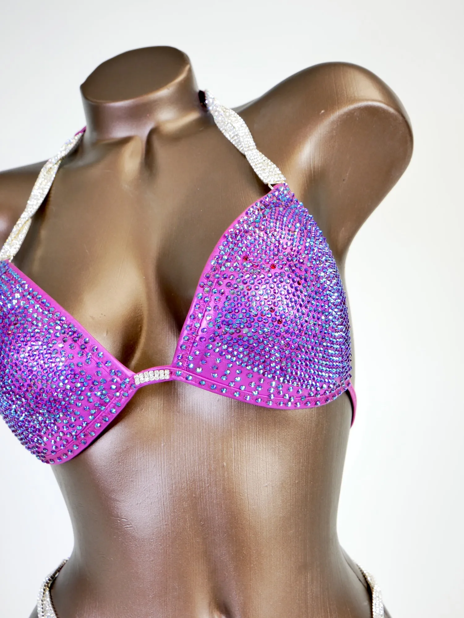 Rose Metallic Bikini Suit