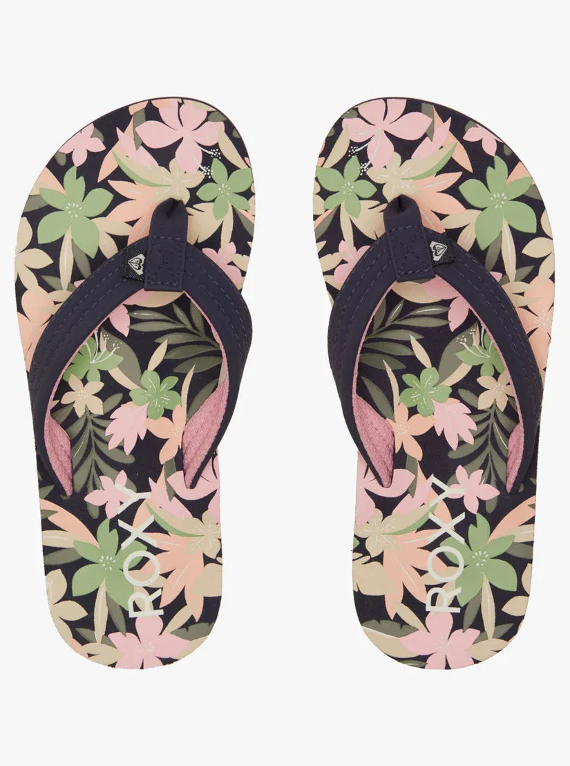Roxy Girls Vista Loreto Flip-Flops - Lt/Navy Pink