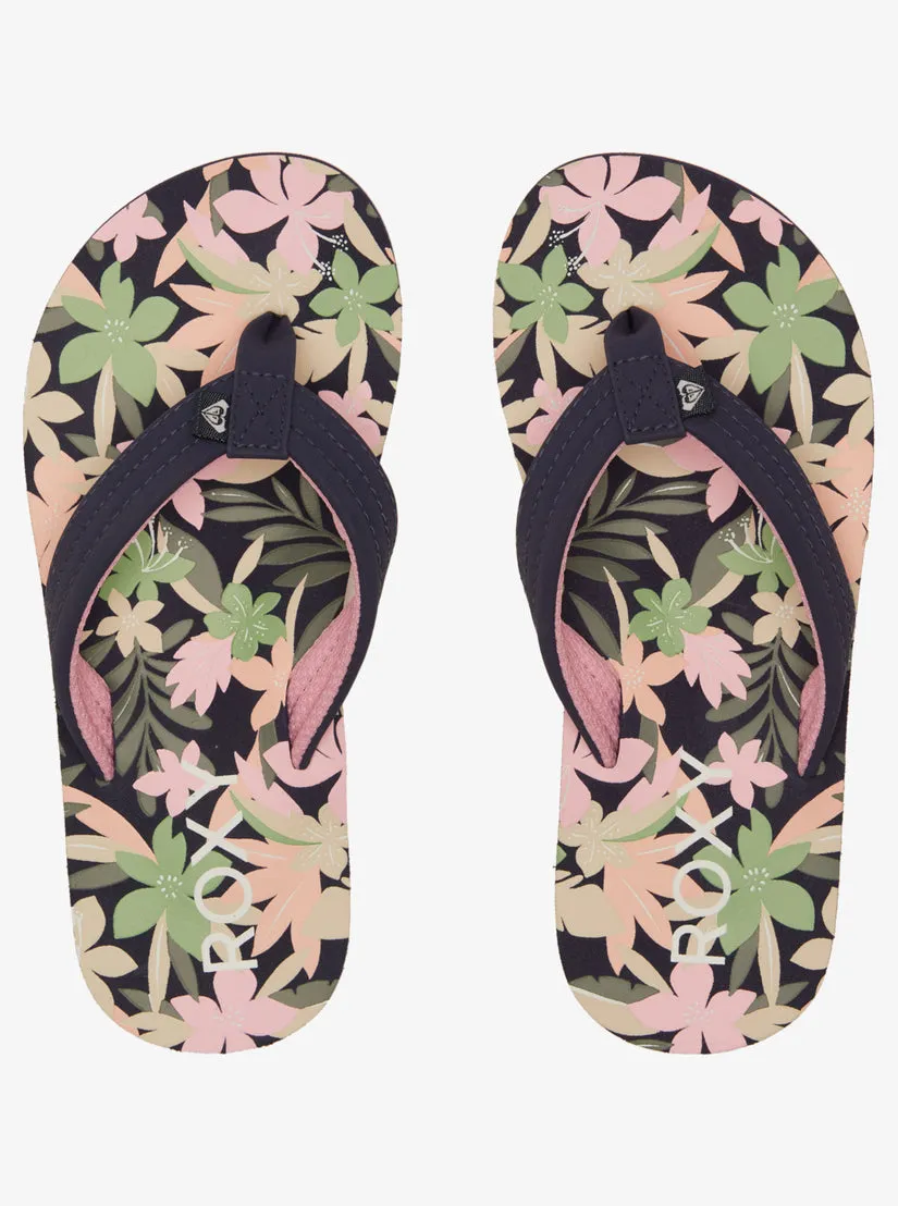 Roxy Girls Vista Loreto Sandals - Lt Navy/Pink