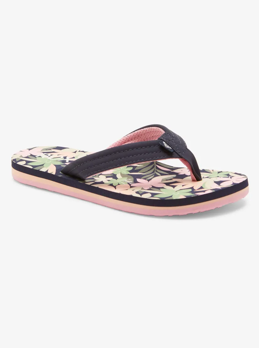 Roxy Girls Vista Loreto Sandals - Lt Navy/Pink