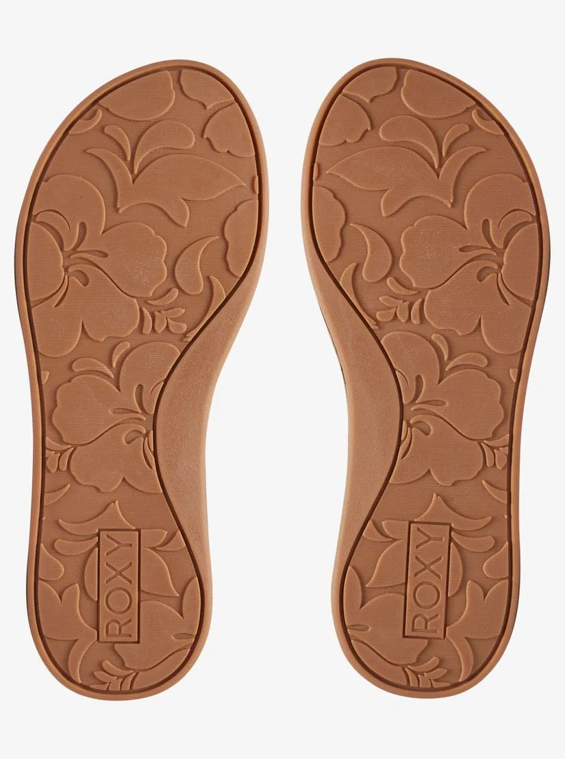 Roxy Womens Vickie Flip-Flops - Tan