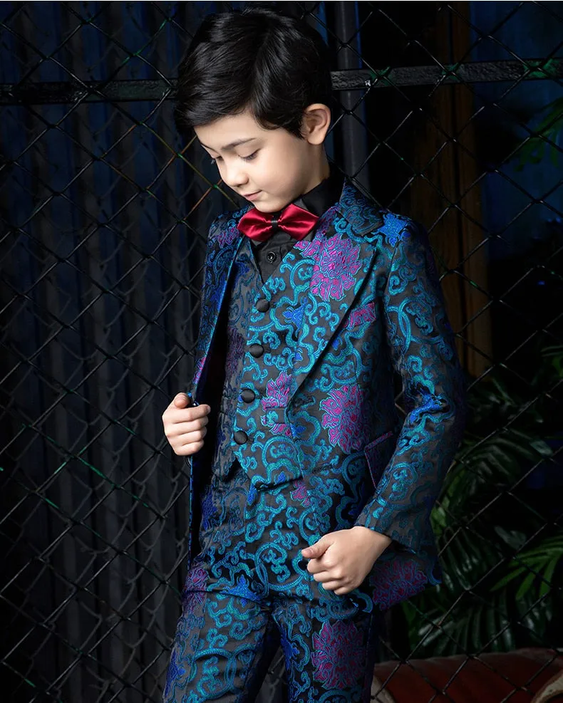 Royal Satin Slim Suit