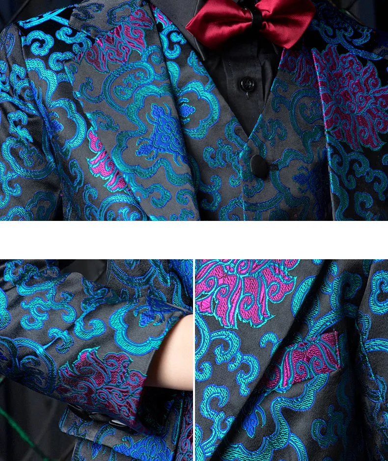 Royal Satin Slim Suit