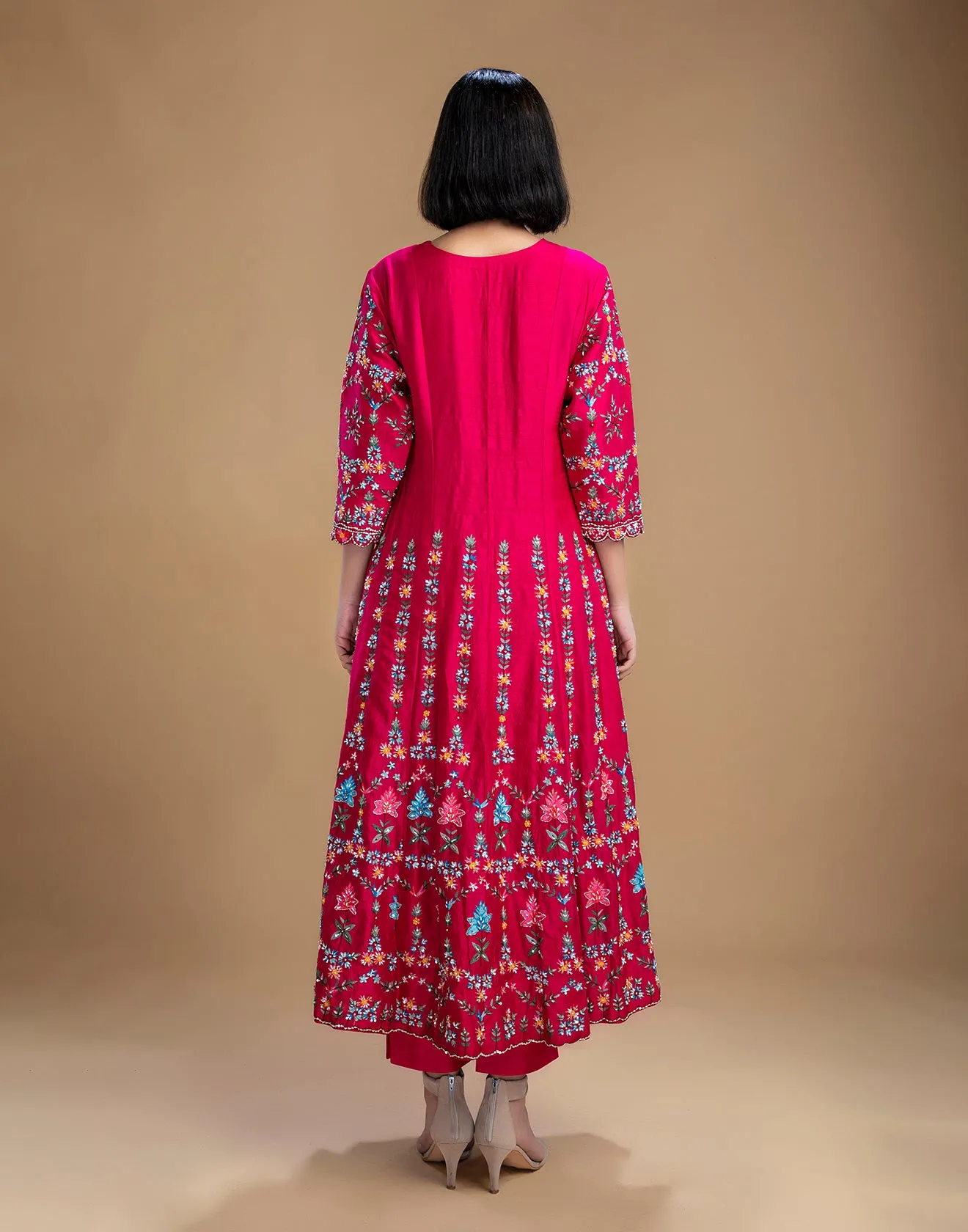 Ruby Pink Angrakha Style Set