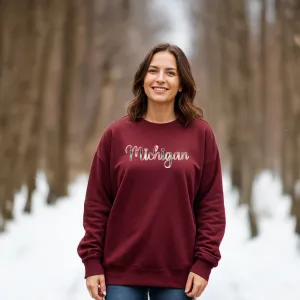 SALE "Wrapped Up In Michigan" Relaxed Fit Classic Crew Unisex Sweatshirt