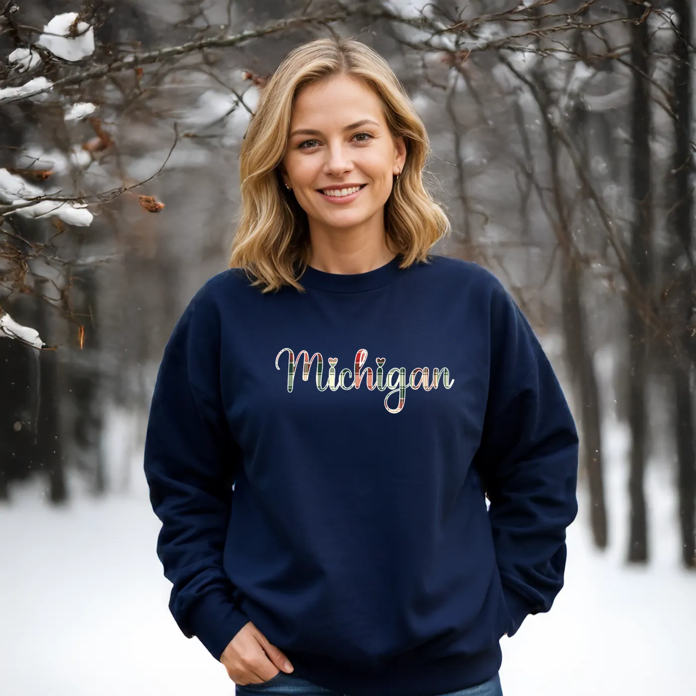 SALE "Wrapped Up In Michigan" Relaxed Fit Classic Crew Unisex Sweatshirt