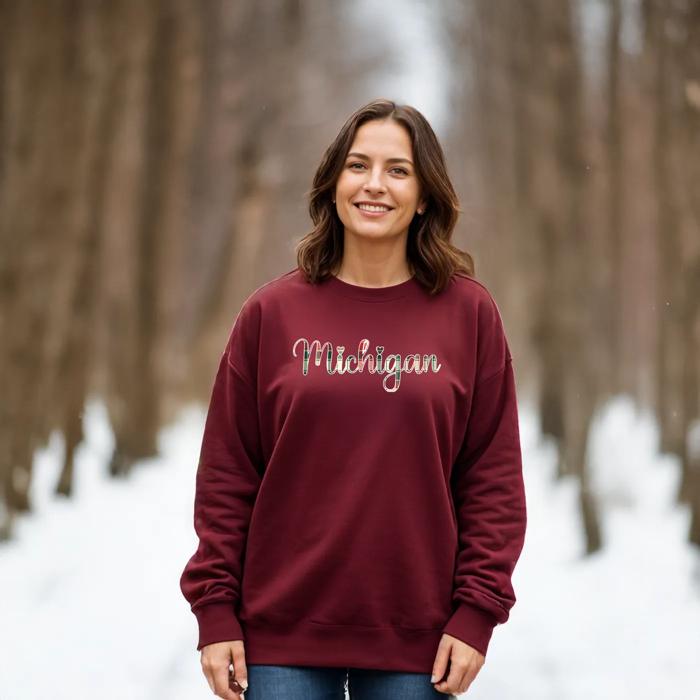 SALE "Wrapped Up In Michigan" Relaxed Fit Classic Crew Unisex Sweatshirt