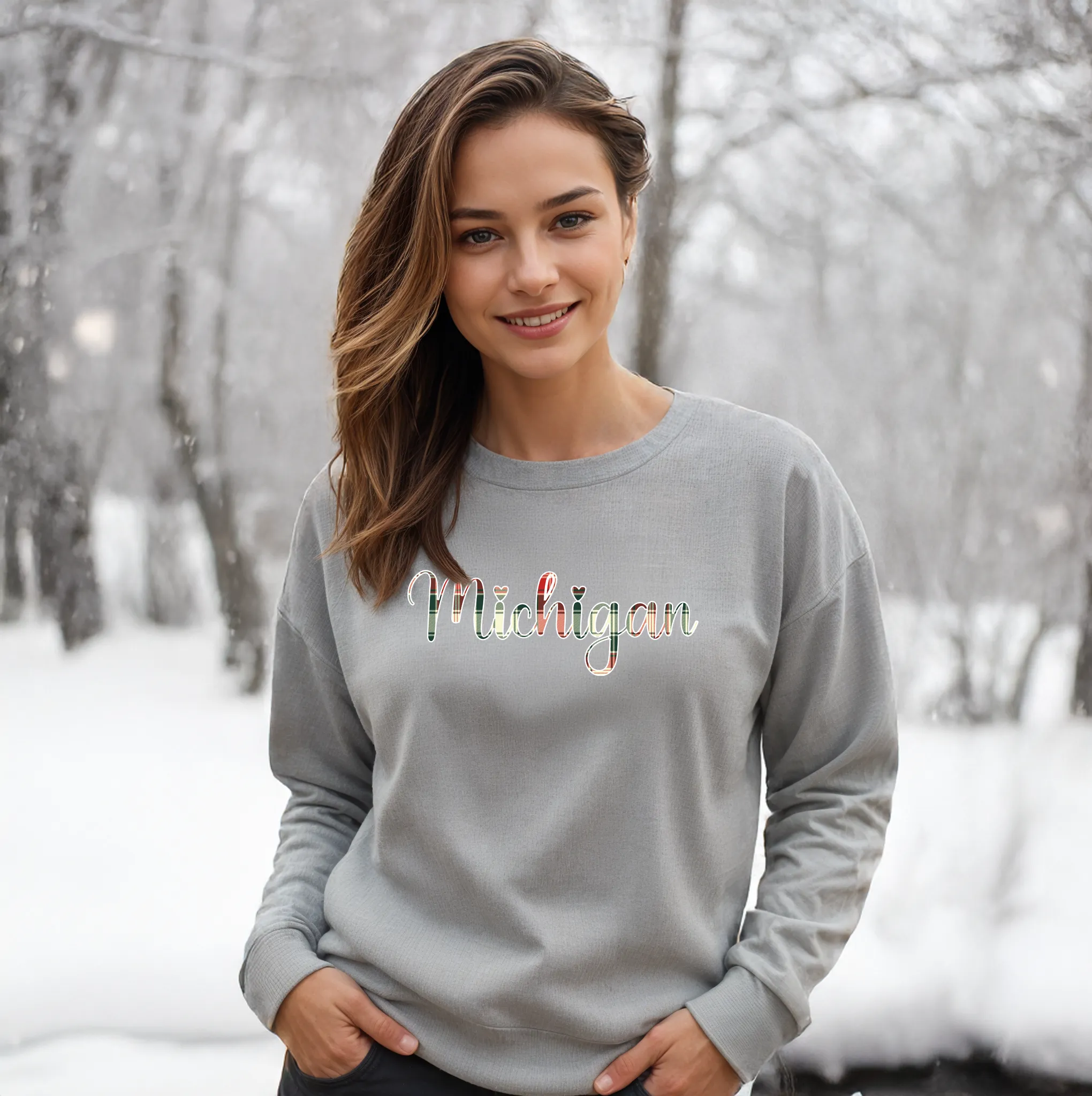 SALE "Wrapped Up In Michigan" Relaxed Fit Classic Crew Unisex Sweatshirt