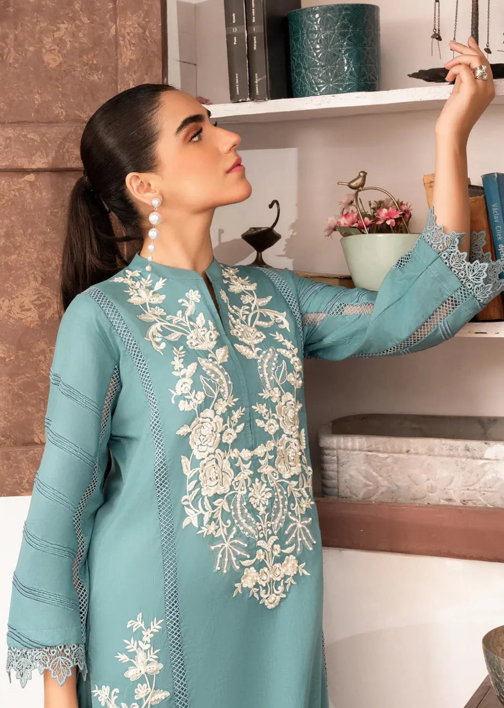 SBMT-05 - Aquamarine - Readymade - 2 Piece Sahiba by Mirza Suit 2025